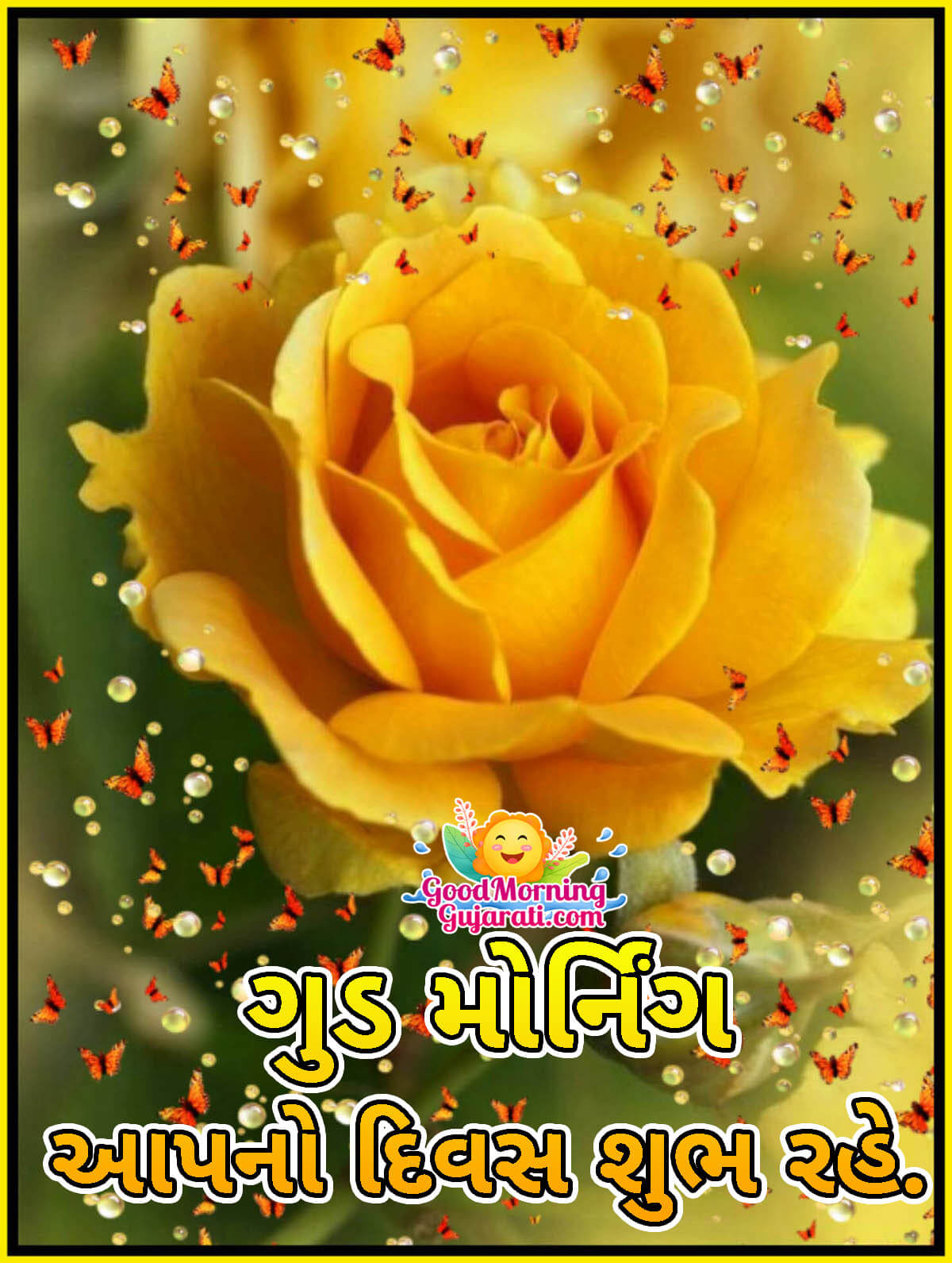 Good Morning Flower Gujarati Photo